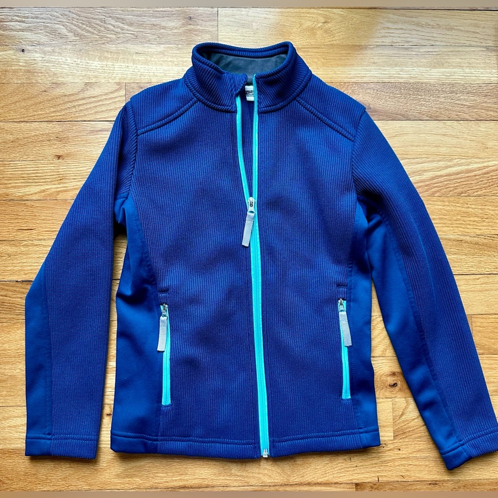 Spyder Youth Girls Bandita Full-Zip Fleece Jacket Blue/Teal Size Medium (10/12)